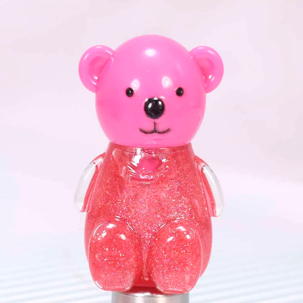6Pcs Kawaii Bear Shiny Liquid Lipgloss 6 Colors set Lip Plumping Waterproof Longlasting Nonstick Lip Tints Lips Makeup