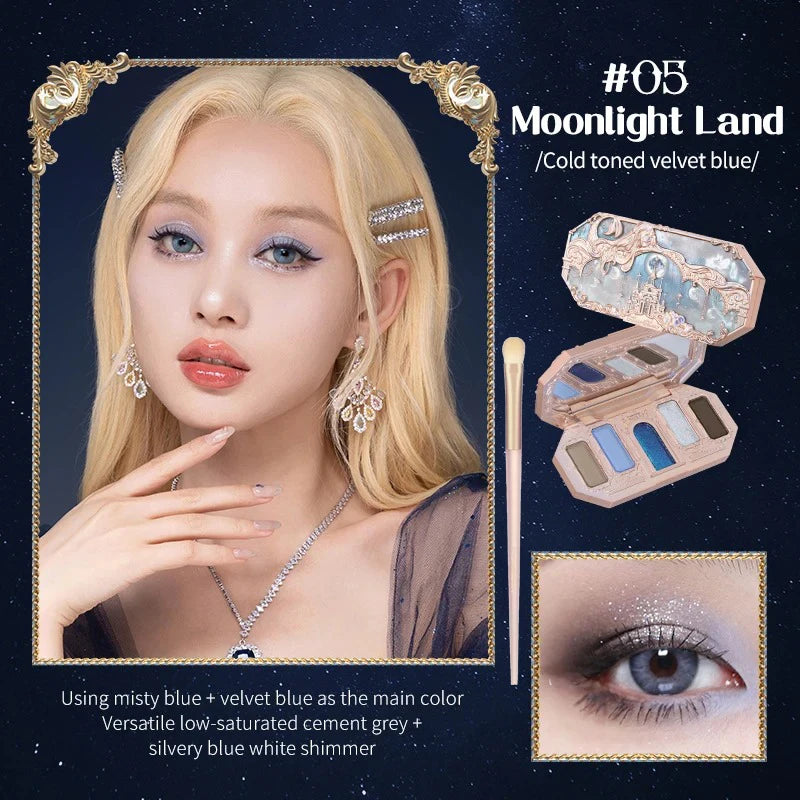 Flower Knows Swan Ballet Eyeshadow Palette Matte Fine Shimmer Pearl Face Palette 6 Colour Glitter Eye Shadow Flowerknows Makeup