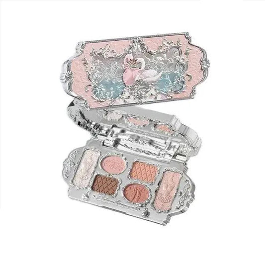 Flower Knows Swan Ballet Eyeshadow Palette Matte Fine Shimmer Pearl Face Palette 6 Colour Glitter Eye Shadow Flowerknows Makeup