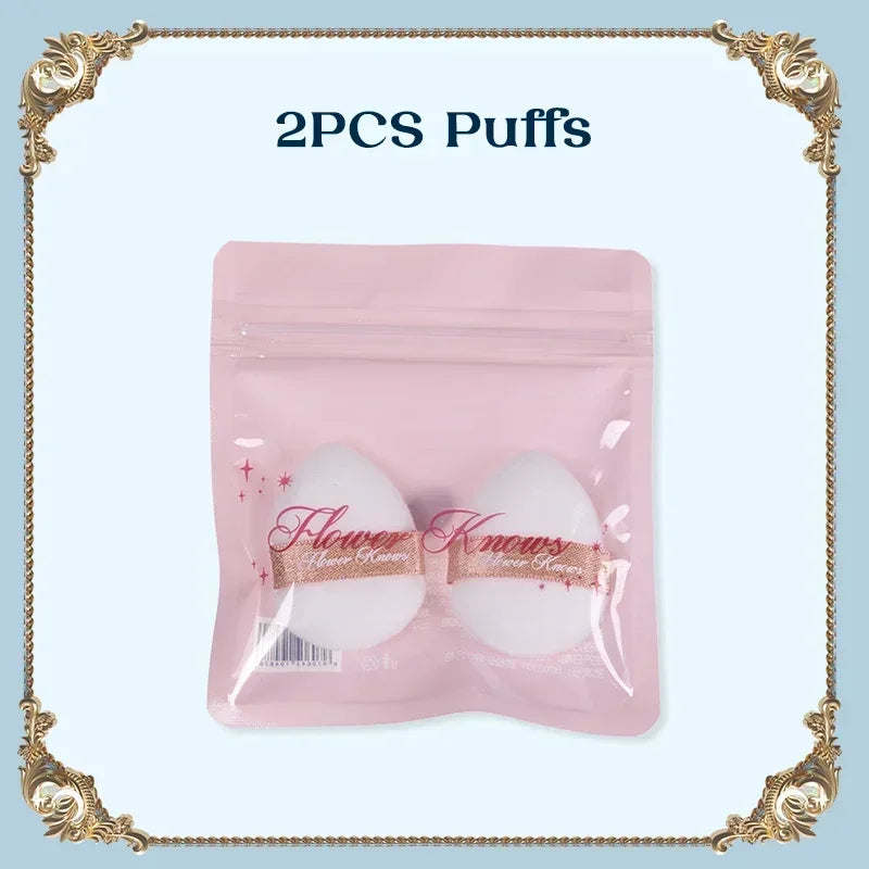 Flower Knows Powder Puffs for Flawless Makeup Application, Compact Size for Travel