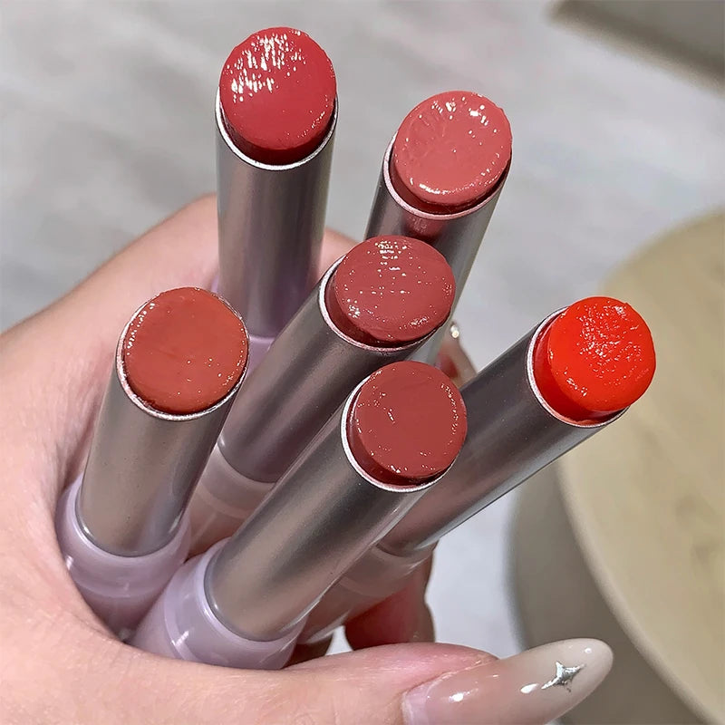 Flowery dish language lip gloss mirror lip glaze beep lip water light lasting makeup not easy to dip cup makeup