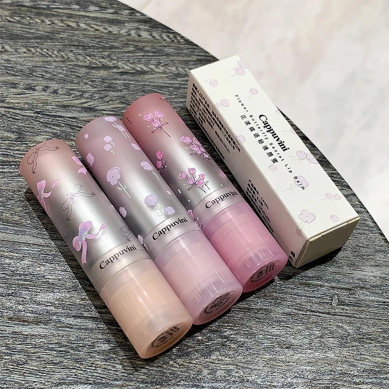 Flowery dish language lip gloss mirror lip glaze beep lip water light lasting makeup not easy to dip cup makeup