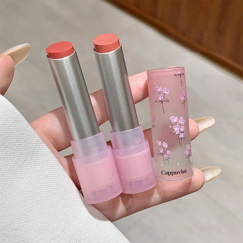 Flowery dish language lip gloss mirror lip glaze beep lip water light lasting makeup not easy to dip cup makeup