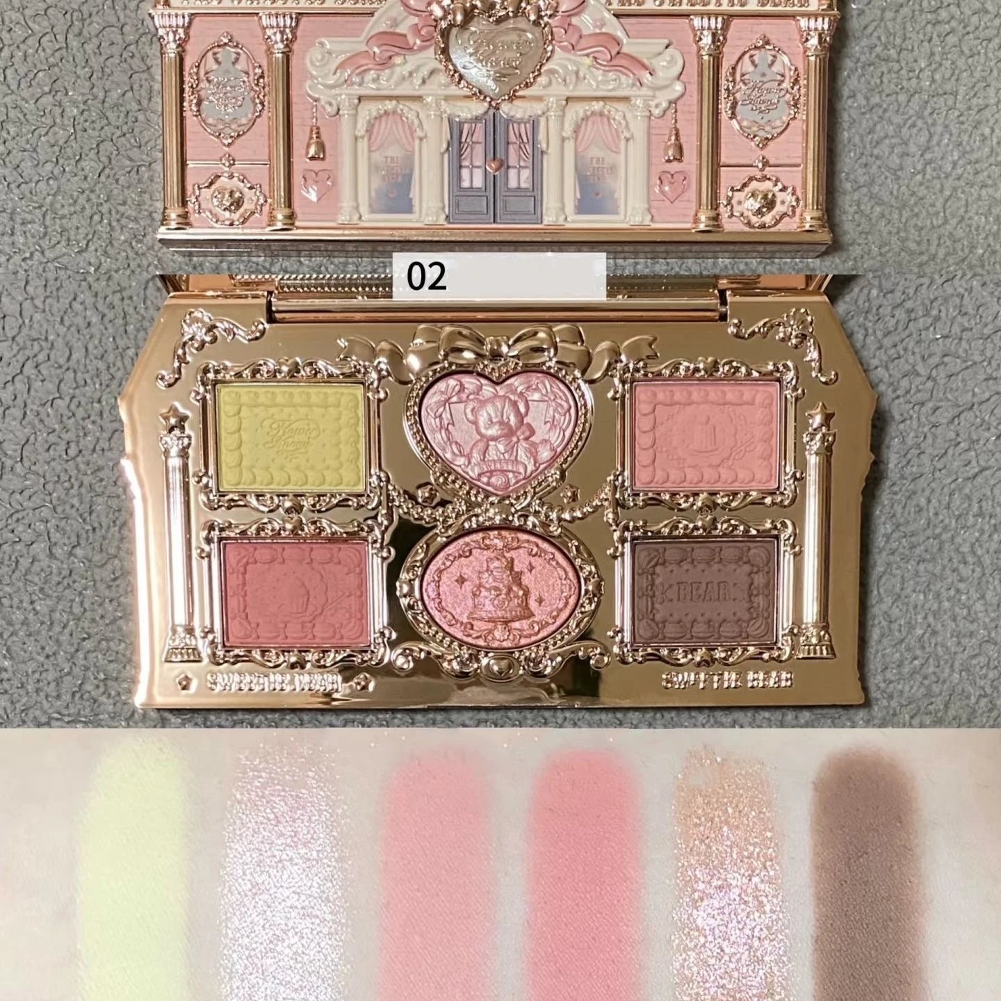 Flower Knows Swan Ballet Eyeshadow Palette Matte Fine Shimmer Pearl Face Palette 6 Colour Glitter Eye Shadow Flowerknows Makeup